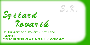 szilard kovarik business card